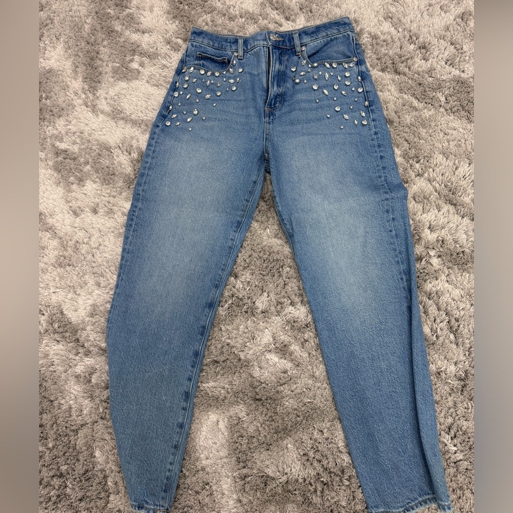 Loft - The Straight Jeans with Rhinestone detail